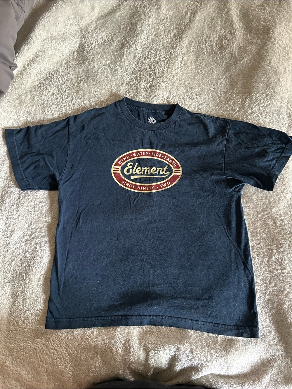 Element Navy Short-Sleeve Tee with Retro Red and Cream Logo